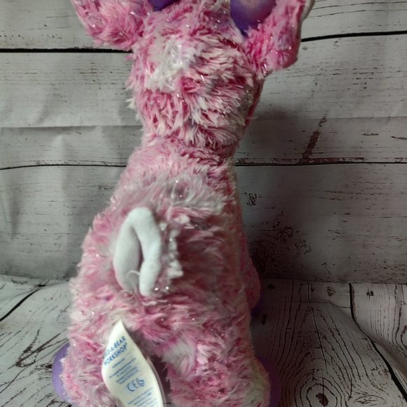 Build a Bear Twinkle Deer Pink Reindeer Stuffed Animal Plush Sparkle BABW 15" - Picture 8 of 9